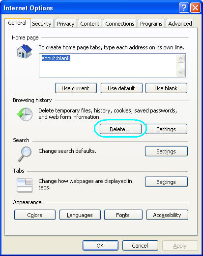 IE7 Internet Options
